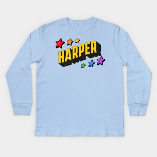 Harper - Personalized Style Kids Long Sleeve T-Shirt